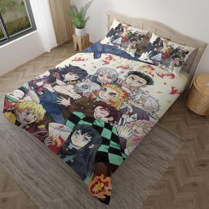 Parure de lit Demon Slayer Kimetsu No Yaiba, Demon Slayer Kimetsu No Yaiba Housse De Couette Ensemble De Literie
