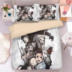 Parure de lit Demon Slayer Kimetsu No Yaiba 12 Housse De Couette Ensemble De Literie