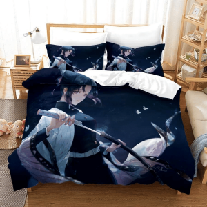 Parure de lit Demon Slayer Kimetsu No Yaiba Kochou Shinobu 5 Housse De Couette Ensemble De Literie