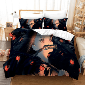 Parure de lit Demon Slayer Kimetsu No Yaiba Kamado Nezuko 3 Housse De Couette Ensemble De Literie