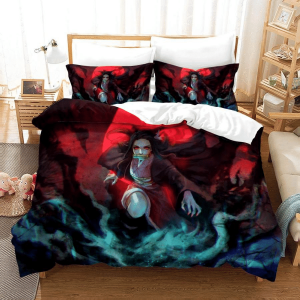 Parure de lit Demon Slayer Kimetsu No Yaiba Kamado Nezuko 7 Housse De Couette Ensemble De Literie