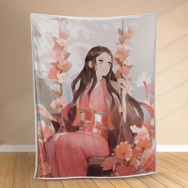 Couverture Nezuko Demon Slayer Kimetsu No Yaiba 1002 Plaid Polaire Plaid Canapé