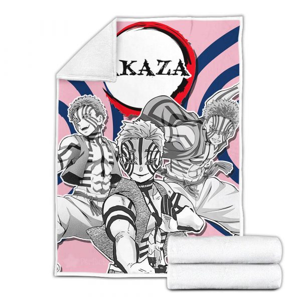 Couverture Akaza Demon Slayer 01 Plaid Polaire Plaid Canapé – Image 2