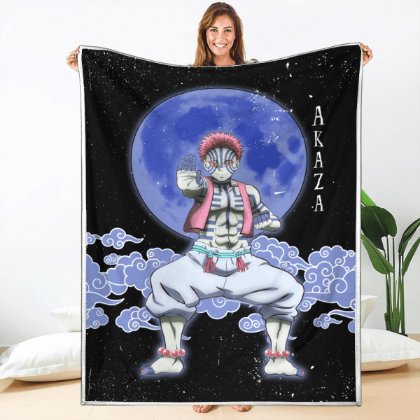 Couverture Akaza Demon Slayer 02 Plaid Polaire Plaid Canapé