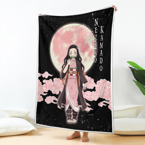 Couverture Nezuko Kamado Demon Slayer Plaid Polaire Plaid Canapé – Image 2
