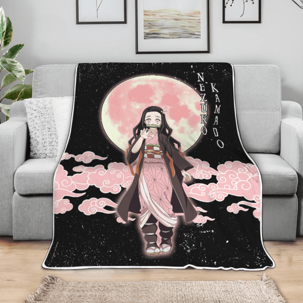 Couverture Nezuko Kamado Demon Slayer Plaid Polaire Plaid Canapé – Image 3
