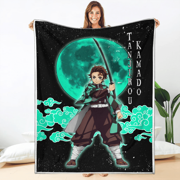 Couverture Tanjirou Kamado Demon Slayer Plaid Polaire Plaid Canapé