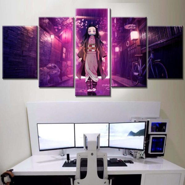 Tableau Nezuko Demon Slayer Kimetsu No Yaiba 4 Toile Avec Cadre – Image 2
