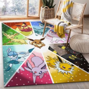 Tapis de salon Évoli Pokémon Films d'animation Tapis de chambre