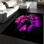 Tapis de salon Dragon Ball Black Goku Soul Of The Saiyan Rose Tapis de chambre