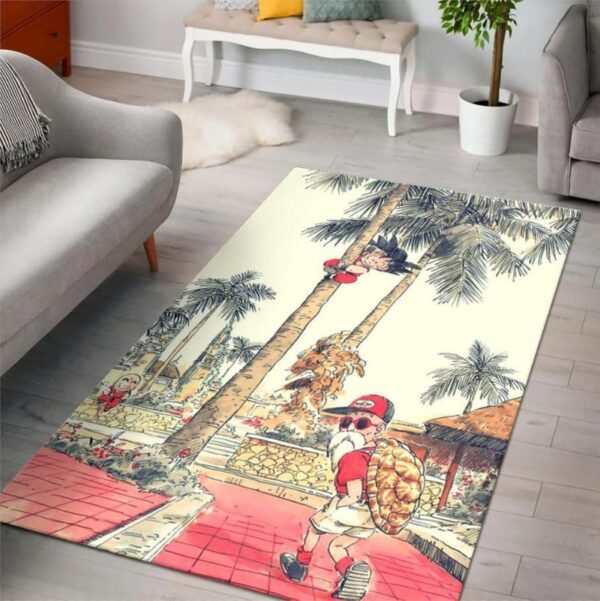 Tapis de salon Dragon Ball Goku Maître Roshi Enfants Tapis de chambre