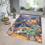 Tapis de salon Fête Halloween Pokémon Manga Tapis de chambre