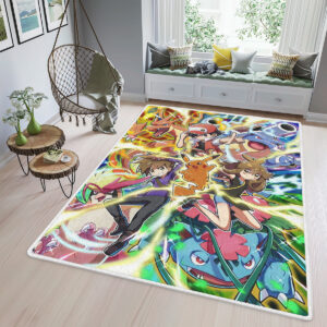 Tapis de salon Dessin animé télévisé complet Monster Pokemon Evolution Tapis de chambre