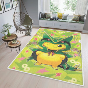 Tapis de salon Dessin animé mignon Pikachu Pokemon Evolution TV, Pikachu Pokemon Evolution Tapis de chambre