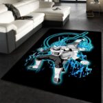 Tapis de salon Goku et Vegeta Blue Dragon Ball Super Tapis de chambre