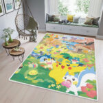 Tapis de salon Pikachu Love Team Pokémon Manga Tapis de chambre