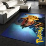 Tapis de salon Pokémon Satoshi et Pikachu Tapis de chambre