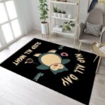 Tapis de salon Pokemon Snorlax Nap All Day Sleep All Night Party Never Tapis de chambre
