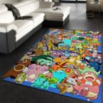 Tapis de salon Pokémon Famille Anime Films 2 Tapis de chambre