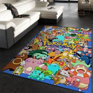 Tapis de salon Pokémon Famille Anime Films 2 Tapis de chambre