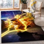 Tapis de salon Pikachu Pokémon Anime 3 Tapis de chambre