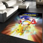 Tapis de salon Sonic et Pikachu Anime Tapis de chambre