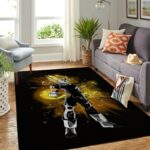 Tapis de salon Vegetta Saiyan Dragon Ball Jaune Tapis de chambre