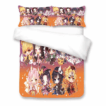 Parure de lit Demon Slayer Kimetsu No Yaiba 5, Personnages Housse De Couette Ensemble De Literie