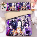 Parure de lit Demon Slayer Kimetsu No Yaiba 9 Housse De Couette Ensemble De Literie