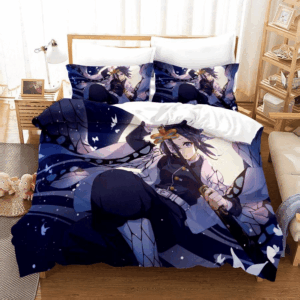 Parure de lit Demon Slayer Kimetsu No Yaiba Kochou Shinobu 6 Housse De Couette Ensemble De Literie