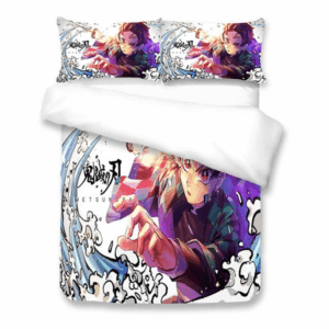Parure de lit Demon Slayer Kimetsu No Yaiba Kamado Tanjiro 4 Housse De Couette Ensemble De Literie