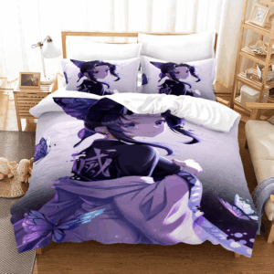 Parure de lit Demon Slayer Kimetsu No Yaiba Kochou Shinobu 4 Housse De Couette Ensemble De Literie