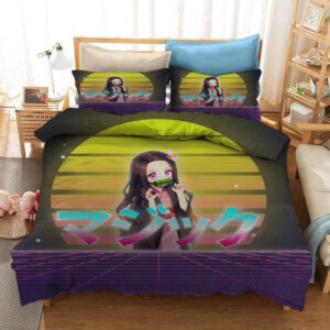Parure de lit Demon Slayer Kamado Nezuko mignon Housse De Couette Ensemble De Literie