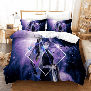 Parure de lit Demon Slayer Kimetsu No Yaiba Kochou Shinobu 7 Housse De Couette Ensemble De Literie