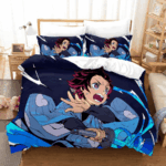 Parure de lit Demon Slayer Kimetsu No Yaiba Kamado Tanjiro 11 Housse De Couette Ensemble De Literie
