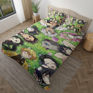 Parure de lit Demon Slayer Kimetsu No Yaiba Housse De Couette Ensemble De Literie