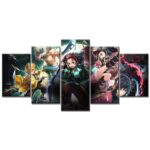Tableau Demon Slayer Kimetsu No Yaiba Tous les personnages Toile Avec Cadre