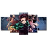 Tableau Demon Slayer Kimetsu No Yaiba Tous les personnages 3 Toile Avec Cadre