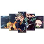 Tableau Demon Slayer Kimetsu No Yaiba Tous les personnages 4 Toile Avec Cadre