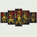 Tableau Demon Slayer Kimetsu no Yaiba Personnages Tanjiro Rengoku Zenitsu Inosuke Nezuko Toile Avec cadre