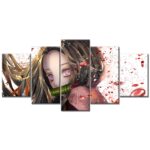 Tableau Nezuko Demon Slayer Kimetsu No Yaiba 5 Toile Avec Cadre