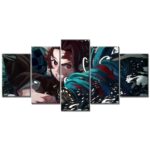 Tableau Tanjiro Demon Slayer Kimetsu No Yaiba 2 Toile Avec Cadre