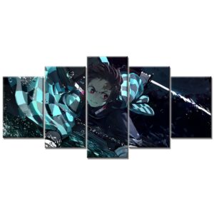 Tableau Tanjiro Demon Slayer Kimetsu No Yaiba 4 Toile Avec Cadre