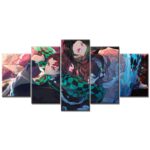 Tableau Tanjiro Nezuko Demon Slayer Kimetsu No Yaiba 2 Toile Avec Cadre