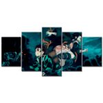 Tableau Tanjiro Nezuko Demon Slayer Kimetsu No Yaiba 3 Toile Avec Cadre
