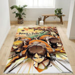 Tapis de salon Attaque d’Eren contre Armin contre l’ L’Attaque des Titans-Attack On Titan Tapis de chambre