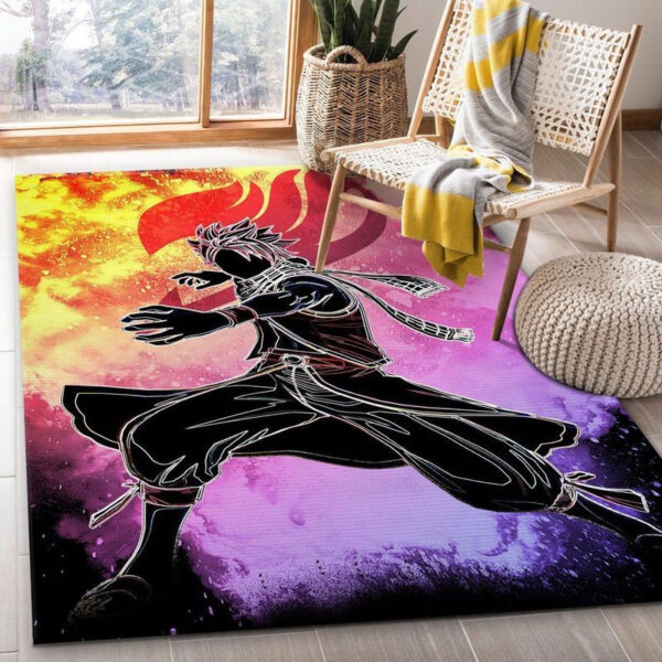 Tapis de salon Fairy Tail Natsu Dragneel L'âme de la salamandre Tapis de chambre