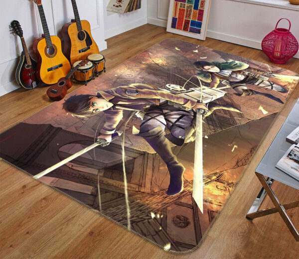 Tapis de salon L'Attaque des Titans-Attack On Titan Anime 3 Tapis de chambre
