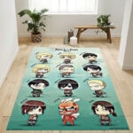 Tapis de salon L’ L’Attaque des Titans-Attack On Titan Chibi Personnages Tapis de chambre