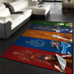 Tapis de salon Le Dernier Maître de l’air Collage Anime Girls Anime Tapis de chambre